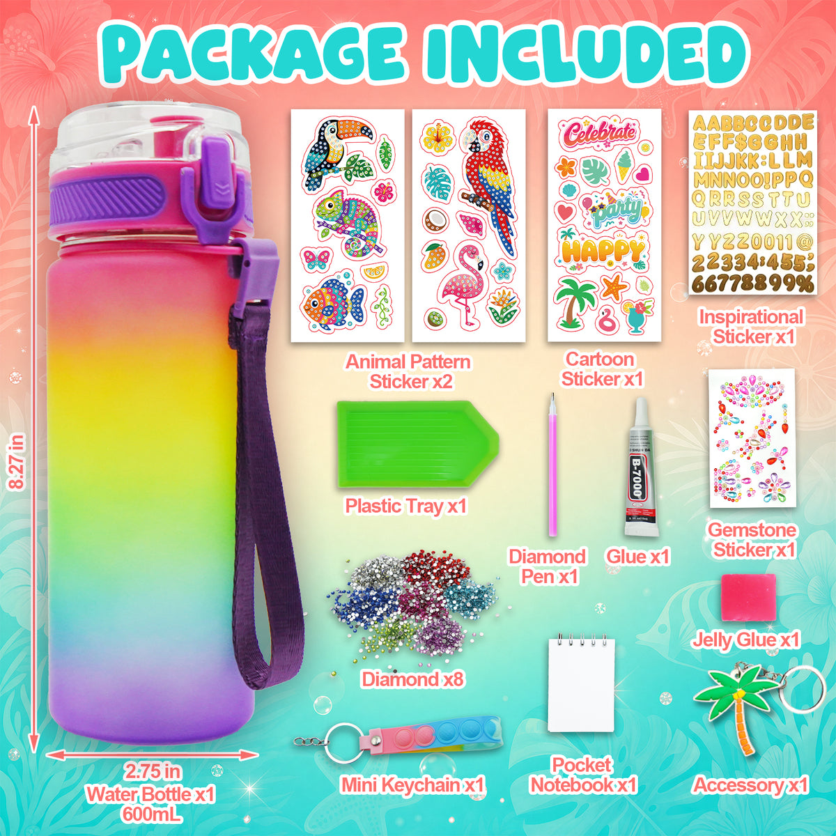 Decorate Your Own Water Bottle Kit